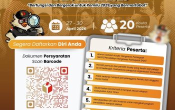 Telah Dibuka Pendaftaran, Pendidikan Pengawas Partisipatif (P2P) Bawaslu Kutim Tahun 2026